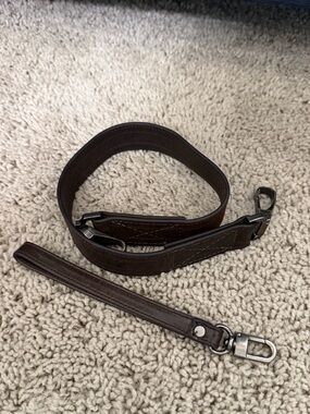 Rough & Tumble Brown Leather Narrow Clip On Strap & Wristlet Key Fob